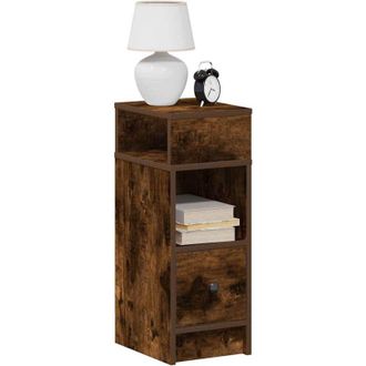 vidaXL Comodini 2 pz con Cassetto Rovere Fumo 25x31x66 cm - Vidaxl