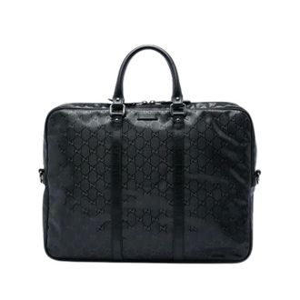 Gucci Vintage, unisex, Zwart, ONE Size, Leer, Pre-owned Business Bag