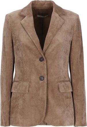 D.exterior Blazer met corduroy-effect - Dames - Jassen - Beige - Maat: S Corduroy