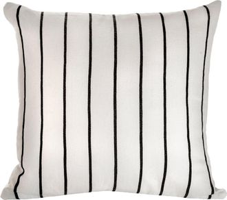 Archive New York Santiago Atitlan I Striped Handwoven Cotton Square Throw Pillow in White at Nordstrom, Size 1Ft 8In X 1Ft 8In