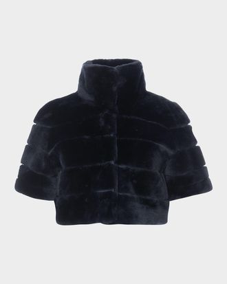 Gorski Reversible Shearling Lamb Bolero