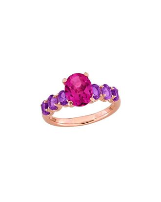 Rina Limor Rose Gold-Plated Silver 3.21 ct. tw. Gemstone Ring