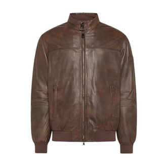 Peuterey Fionia TT Bomber - Heren - Jassen - Bruin - Maat: M Leer