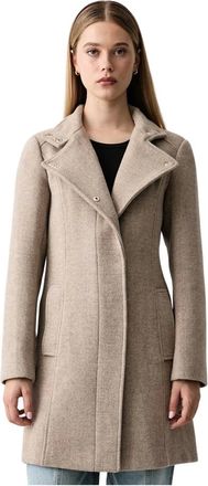 Liu Jo Abrigo entallado hasta la rodilla - Coats - Mujer - Beige - XS