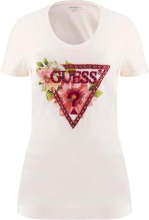 Guess Dames, Tops, Beige, Maat: S Katoen