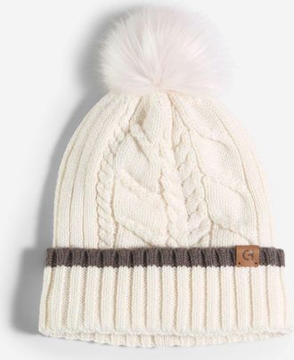 Cole Haan Womens Essential Rib Cuff Hat - White