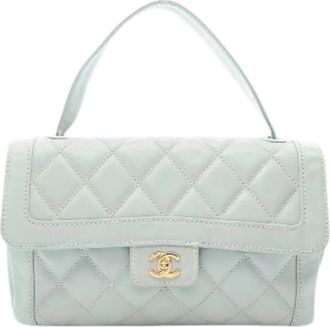 Chanel Pre-owned Wild Stitch Leren Handtas - Dames - Vintage Handtas - Blauw - ONE Size - Leer - Vintage