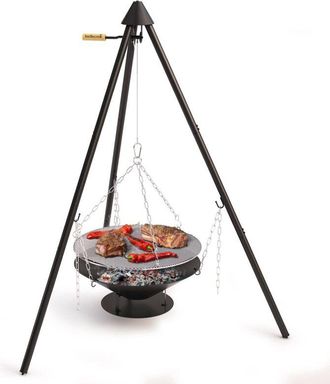 Barbecook barbecue a legna con treppiede junko griglia diametro 60 cm
