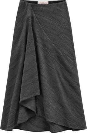 Marella Emmurna Midi Rok - Dames - Midirokken - Grijs - S - Wol - Rokken