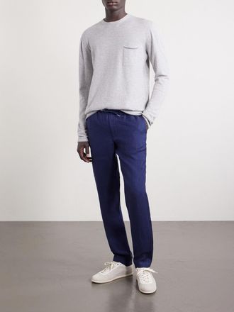 Sease Summer Mindset Straight-Leg Linen and Cotton-Blend Drawstring Trousers