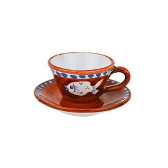 Arcucci poiseidone orange espresso cup c/p