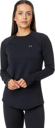 Under Armour Base Crew 2.0 Womens Clothing Black/Pitch Gray : LG (US 12-14), Polyester/Elastane