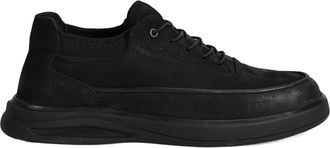 Desa Man Trainers - Leather Upper, Lace-Up, Abrasion-Proof Sole, Breathable | Black - 42