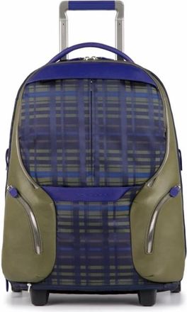 Piquadro Blauwe Unisex Cabin Koffer Coleos Lijn - Dames - Handbagage koffer - Blauw - ONE Size - Polyester - Koffers
