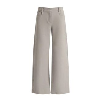 Max Mara Dames, Broeken, Grijs, Maat: 2XS Katoen