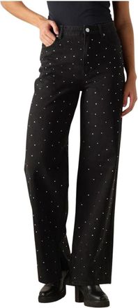 Y.A.S Yasrista HMW Jeans - Dames - Loose Fit Jeans - Zwart - W28 - Katoen - Jeans