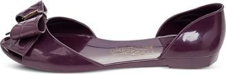 Ferragamo bow-embellished jelly ballet flats - Purple
