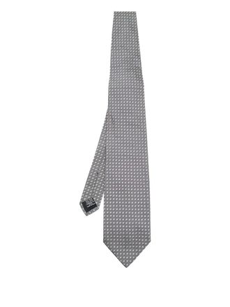BOSS patterned silk tie - men - Silk - One Size - Grey