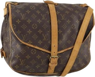 Louis Vuitton Pre-owned Cross Body Bags, female, Brown, Size: ONE SIZE Pre-owned Vintage Canvas Crossbody Bag