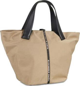 Alexander Smith Medium Lauren logo strap tote bag - women - Nylon - One Size - Neutrals