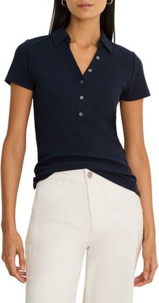Nic+Zoe Perfect Knit Rib Polo in Dark Indigo at Nordstrom, Size X-Small