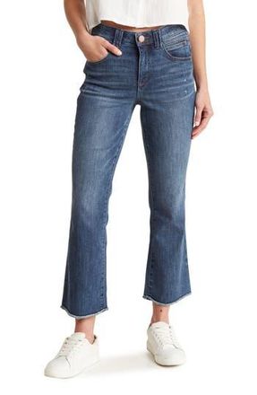 Democracy AB Tech High Waist Fray Hem Crop Jeans in Indigo Art at Nordstrom Rack, Size 12