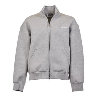 Carhartt Work in Progress Alda Zip Sweat Jacket - Heren - Sweatshirts & Hoodies - Grijs - Maat: S Katoen