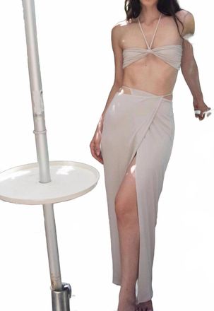 JADE Swim Avi Maxi Skirt In Bone