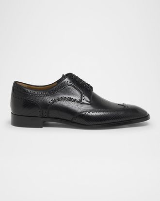 Christian Louboutin Men & apos;s Grave Patterned Leather Derby Shoes
