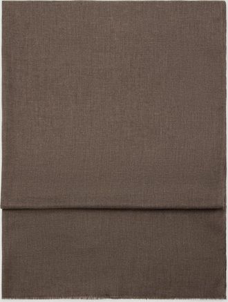 Mango Foulard bordi sfilacciati marrone medio - Donna - Taglia unica - MANGO