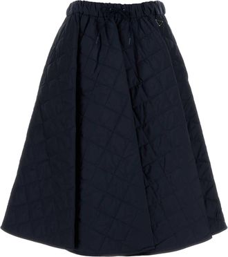 Prada Navy Blue Re Nylon Skirt