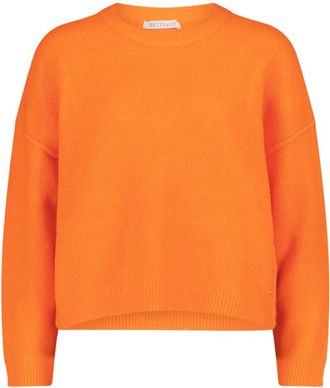 Betty & Co Truien & Vesten, Dames, Oranje, S, Leer, Rondgebreide trui