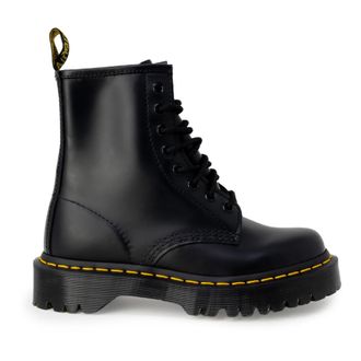 Dr. Martens Womens Leather Amphibians - female - Dr. Martens - Lace-up Boots - Black - 4 UK - Shoes