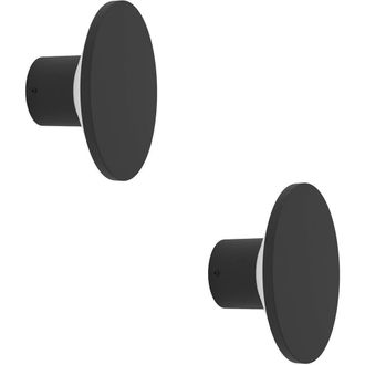 Loops 2 PACK Sleek Black LED Wall Light for Indoor Home Decor - Model 901839