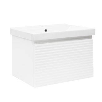 Puma Naturel Mueble De Ba&ntilde;o Con Lavabo Naturel Savona 78x43x44,8 Cm, Blanco Brillante (savona80biu1)