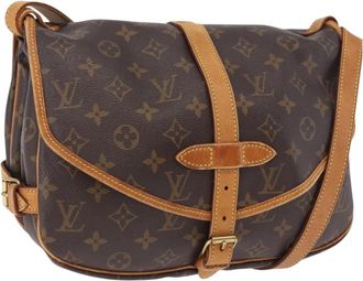 Louis Vuitton Saumur Monogram Canvas Brown Canvas Handbag (Pre-Owned)
