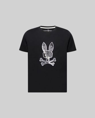Psycho Bunny Kids Olivier Graphic Tee 001 BLACK / M/10-12