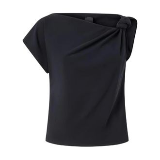 Pinko Pinko, Overhemden, Dames, Zwart, M, Katoen, T-shirt met knoopdetail