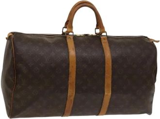 Louis Vuitton Pre-owned Weekend Bags, female, Brown, Size: ONE SIZE Pre-owned Keepall 55 Boston Bag