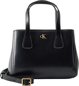 Calvin Klein Mini Tote Crossbody Tas - Dames - Tassen - Zwart - Maat: ONE Size Poliester