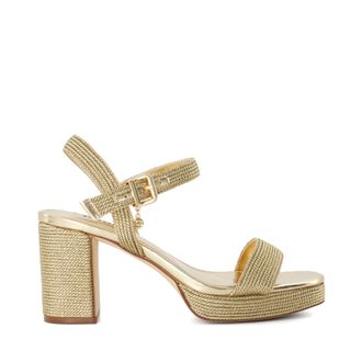 Dune London Womens Ladies Motive - Mid-Platform Sandals - Gold - Size UK 3