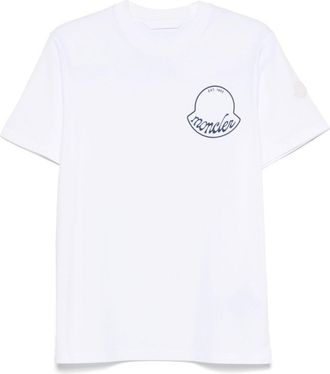 Moncler Crest Logo-Print T-Shirt - Mens - Cotton