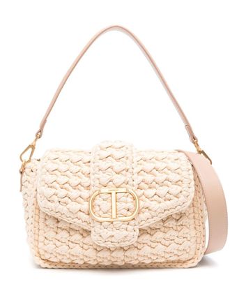 Twin-Set Amie crochet-knit cross body bag - Neutrals