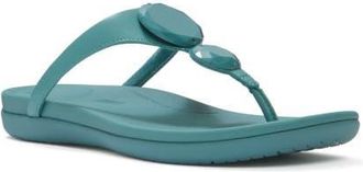 FitFlop Solay Glossy-Disc TP Sandal in Teal at Nordstrom, Size 10