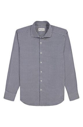 Robert Graham Parrett Cotton Button-Up Shirt in Navy at Nordstrom Rack, Size 18 - R