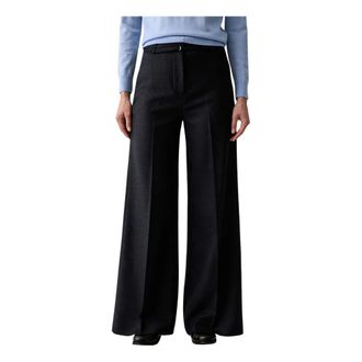 Paul & Shark Broeken, Dames, Blauw, XS, Wol, Wijde Broek