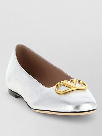 Valentino Garavani vlogo signature square toe ballet shoes