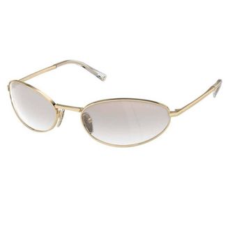 Prada Clear Mirror Gold Gradient Oval Ladies Sunglasses PR A59S 14N7H1 59