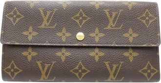 Louis Vuitton Monogram Brown Canvas Long Wallet (Bi-Fold) (Pre-Owned)