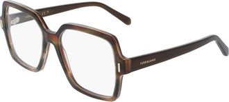 Ferragamo SF3031 280 Striped Brown Green 56mm